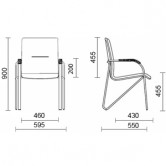 Купити SAMBA chrome (BOX-2) офісний стілець - Новий стиль в Миколаєві
