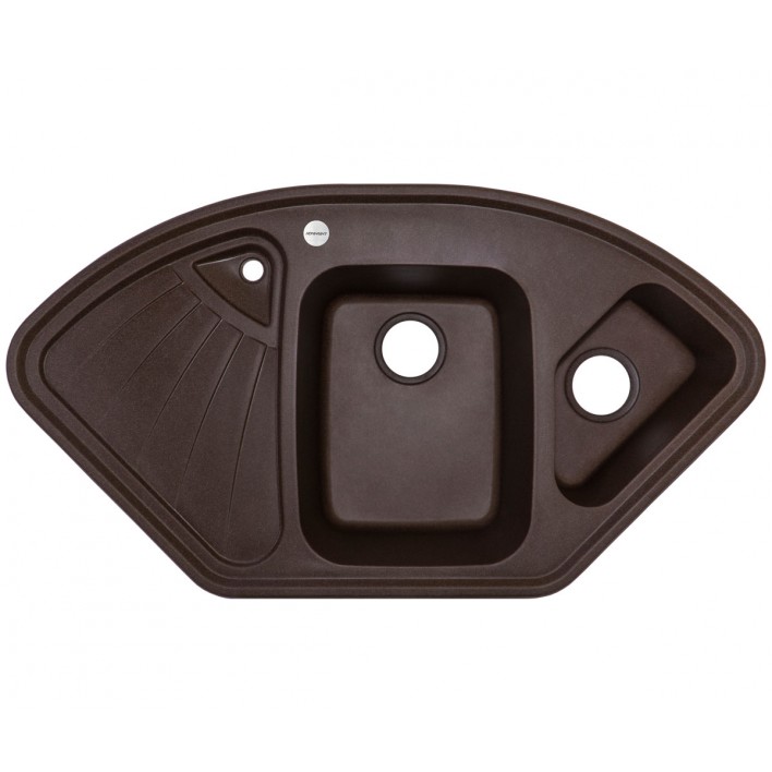  Купити Мийка з переливом ADAMANT CONSENSUS 1060X575X190 05 S в кольорі коричневий з сифоном - Адамант 