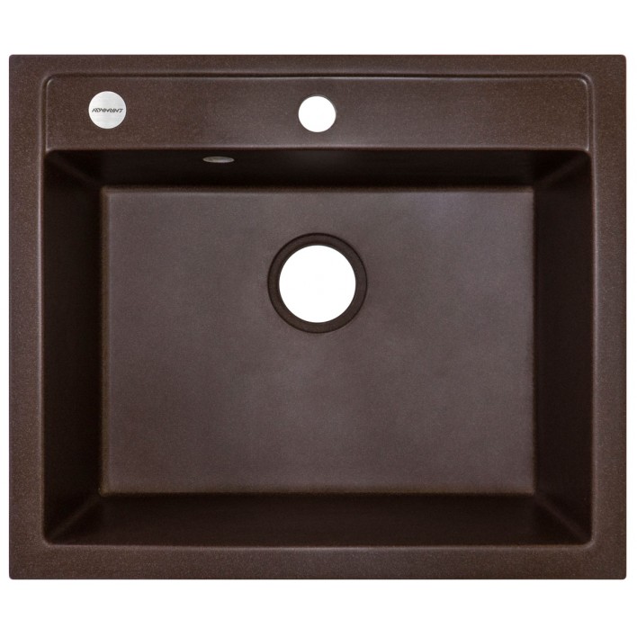 Мийка в наборі з сифоном ADAMANT PRIZMA 590X500X200 05 S в кольорі коричневий з сифоном