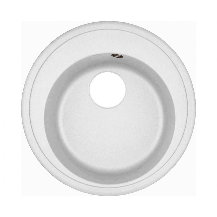  Купити Кругла мийка ADAMANT SUN 510X200 01 в кольорі білий без сифона - Адамант 