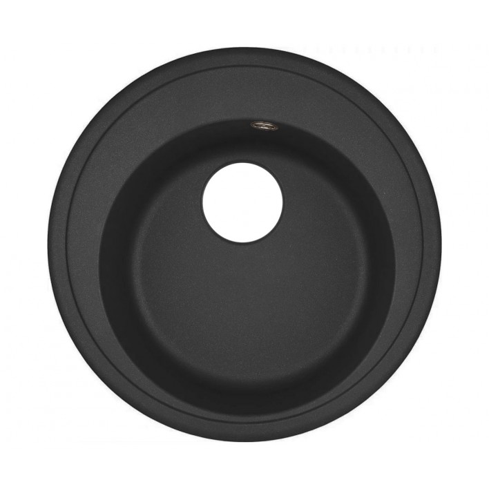 Купить Мойка круглая с сифоном ADAMANT SUN 510X200 03 S в цвете черный с сифоном - Адамант  в Николаеве