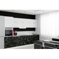 Кухня Стелла варіант 22 у кольорі luxe oriental black br,luxe blanco