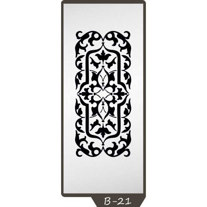  Пескоструйный рисунок на 1 дверь рисунок B-21 - Феникс 
