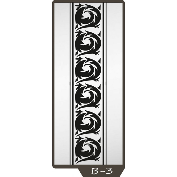 Пескоструйный рисунок на 1 дверь рисунок B-3 - Феникс 