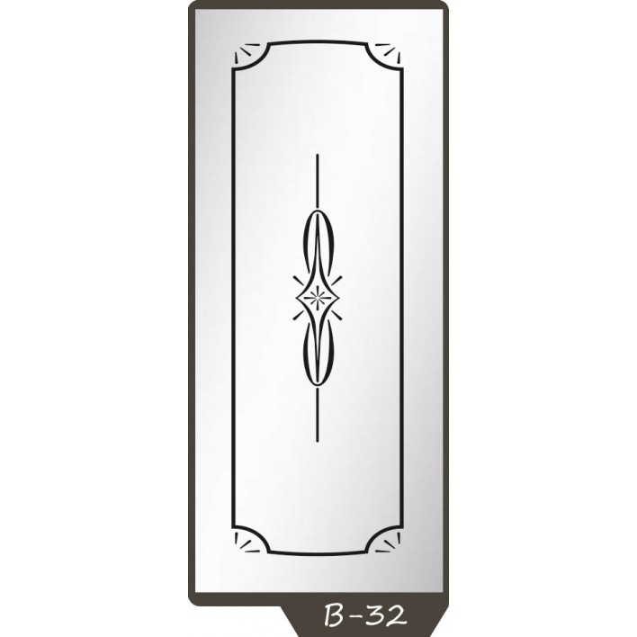  Пескоструйный рисунок на 1 дверь рисунок B-32 - Феникс 