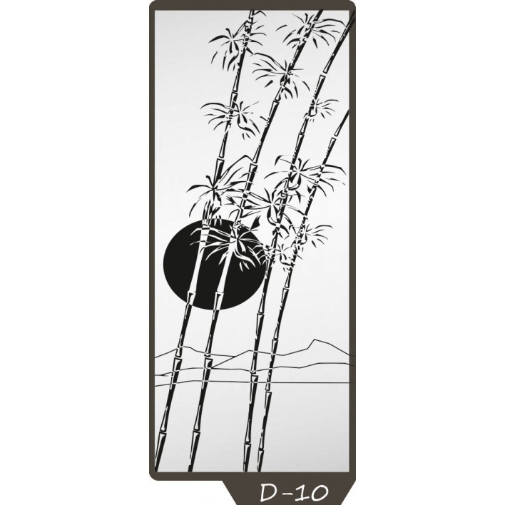  Пескоструйный рисунок на 1 дверь рисунок D-10 - Феникс 