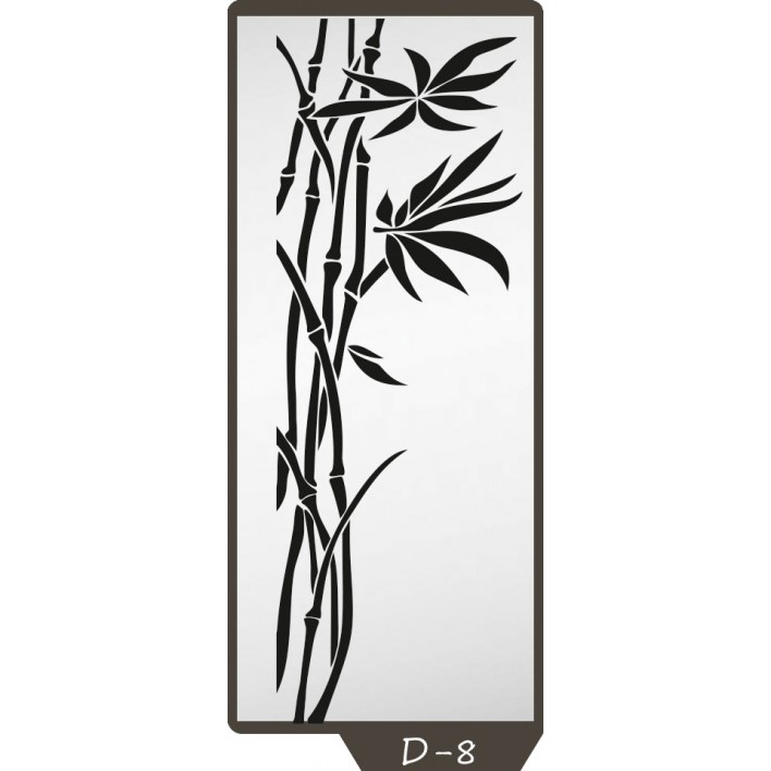 Пескоструйный рисунок на 1 дверь рисунок D-8 - Феникс 