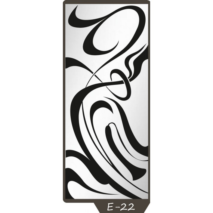  Пескоструйный рисунок на 1 дверь рисунок E-22 - Феникс 
