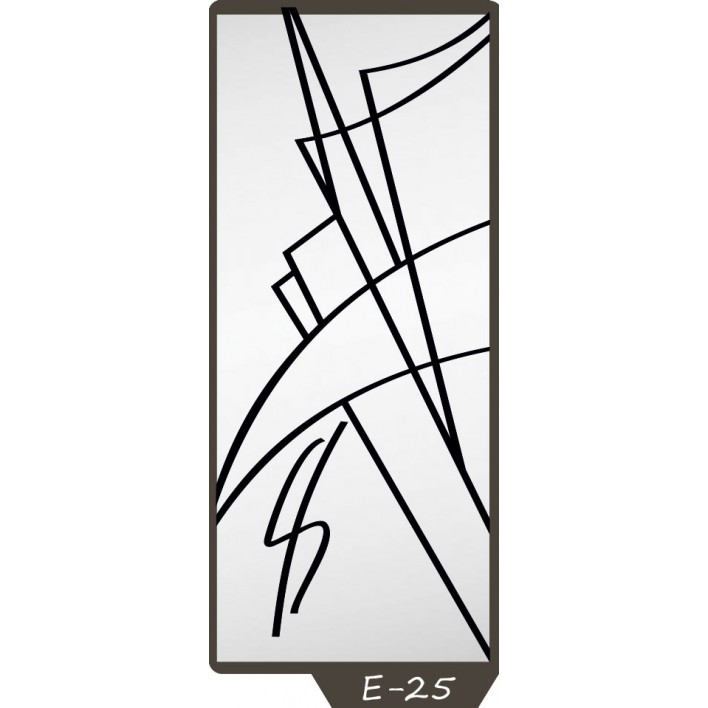  Пескоструйный рисунок на 1 дверь рисунок E-25 - Феникс 