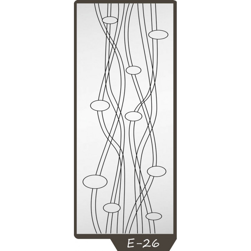 Пескоструйный рисунок на 1 дверь рисунок E-26