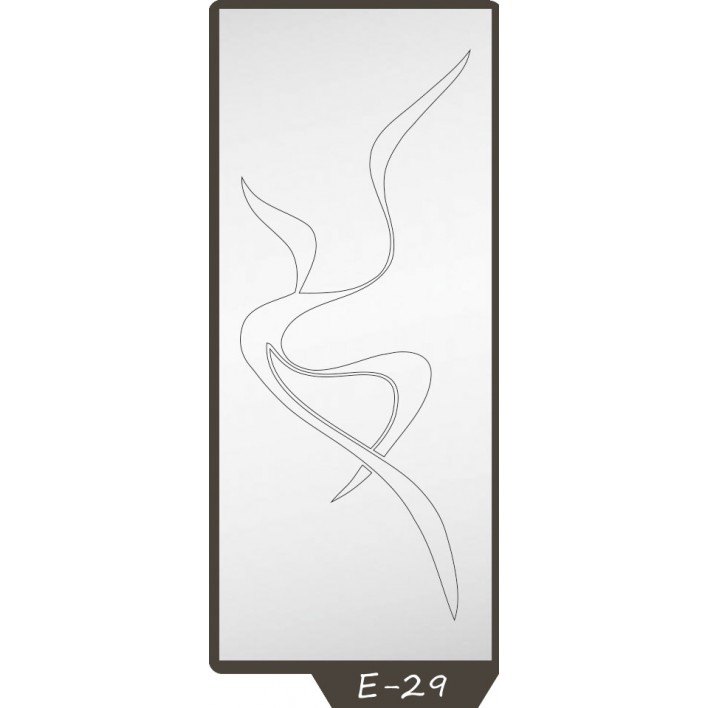  Пескоструйный рисунок на 1 дверь рисунок E-29 - Феникс 
