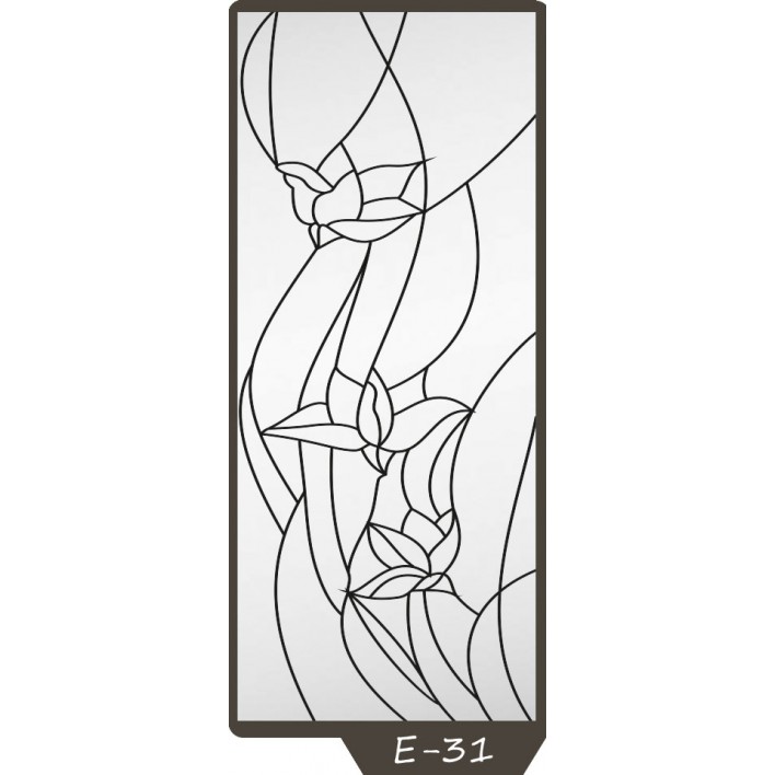 Пескоструйный рисунок на 1 дверь рисунок E-31 - Феникс 