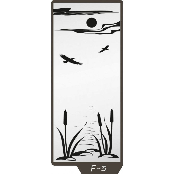 Пескоструйный рисунок на 1 дверь рисунок F-3 - Феникс 