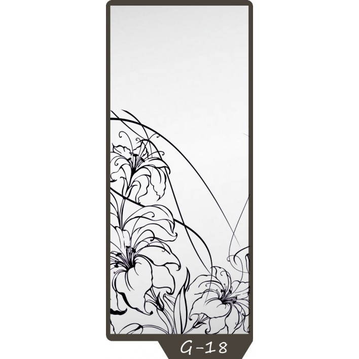 Пескоструйный рисунок на 1 дверь рисунок G-18