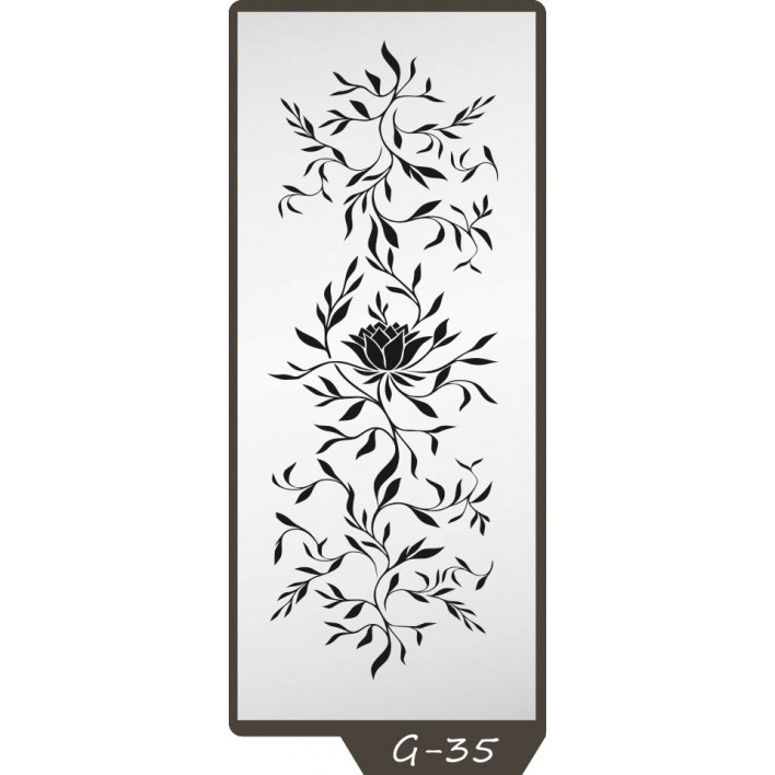  Пескоструйный рисунок на 1 дверь рисунок G-35 - Феникс 