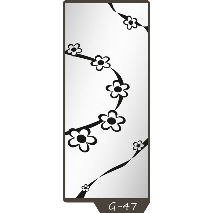  Пескоструйный рисунок на 1 дверь рисунок G-47 - Феникс 