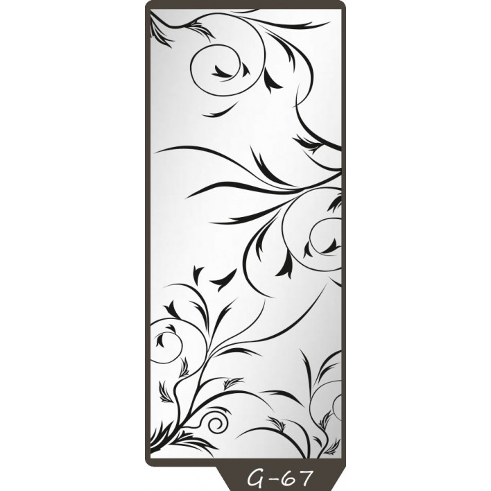 Пескоструйный рисунок на 1 дверь рисунок G-67 - Феникс 