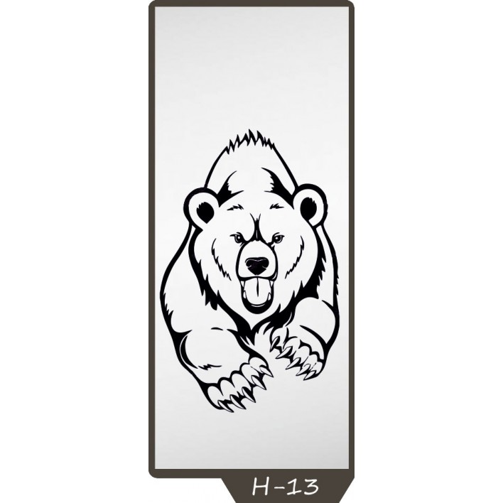 Купити Піскоструминний малюнок на 1 двері малюнок H-13 - Фенікс в Харкові
