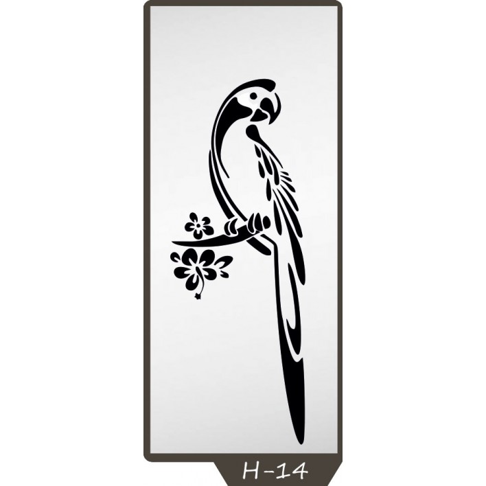 Купити Піскоструминний малюнок на 1 двері малюнок H-14 - Фенікс в Житомирі