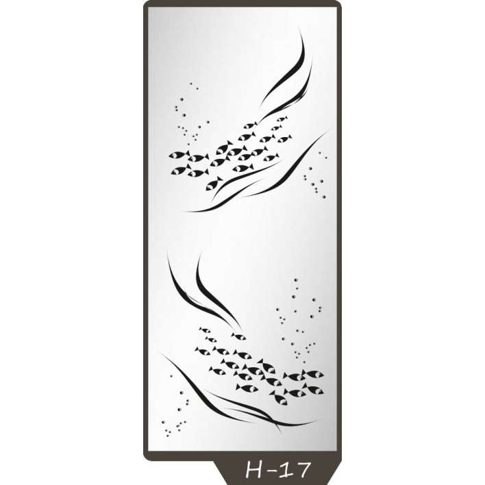  Пескоструйный рисунок на 1 дверь рисунок H-17 - Феникс 