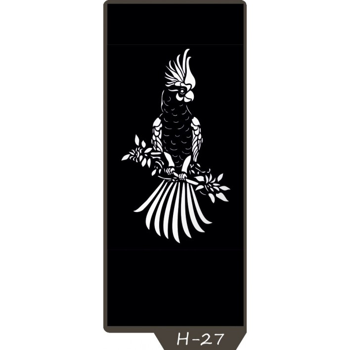 Купити Піскоструминний малюнок на 1 двері малюнок H-27 - Фенікс в Дніпрі