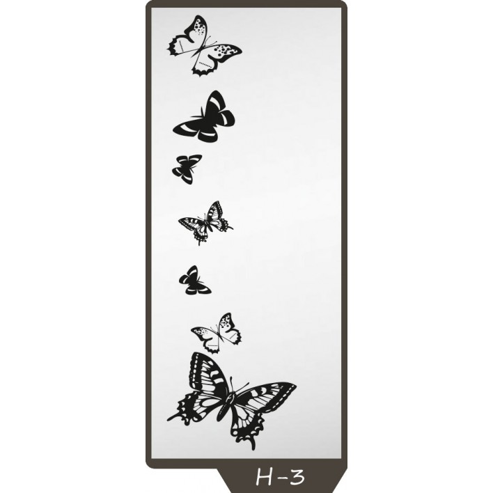 Купить Пескоструйный рисунок на 1 дверь рисунок H-3 - Феникс в Херсоне