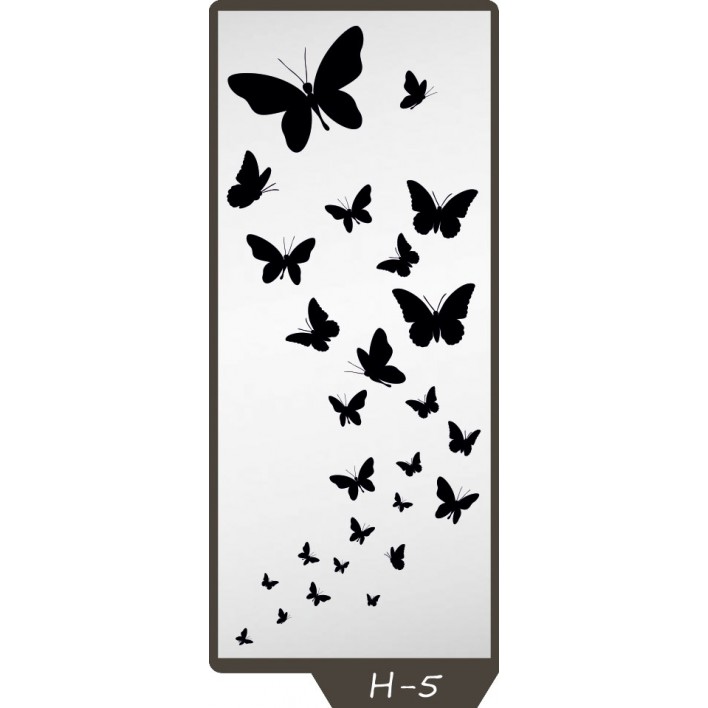  Пескоструйный рисунок на 1 дверь рисунок H-5 - Феникс 