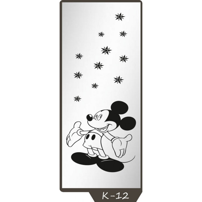 Купити Піскоструминний малюнок на 1 двері малюнок K-12 - Фенікс в Дніпрі