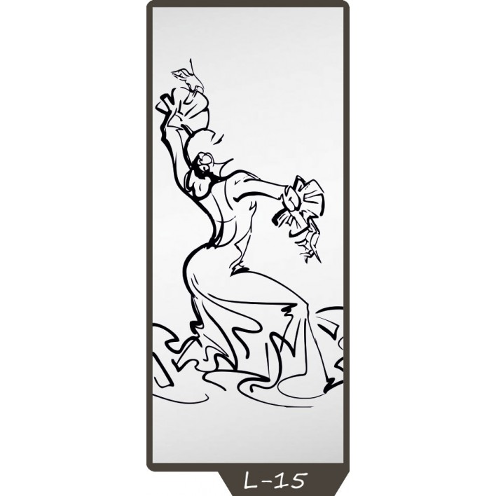 Купить Пескоструйный рисунок на 1 дверь рисунок L-15 - Феникс в Житомире