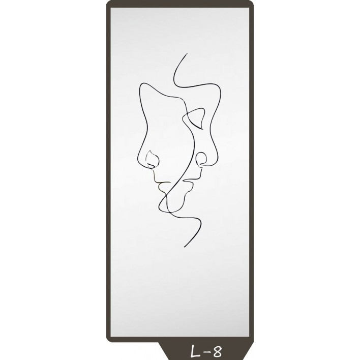  Пескоструйный рисунок на 1 дверь рисунок L-8 - Феникс 