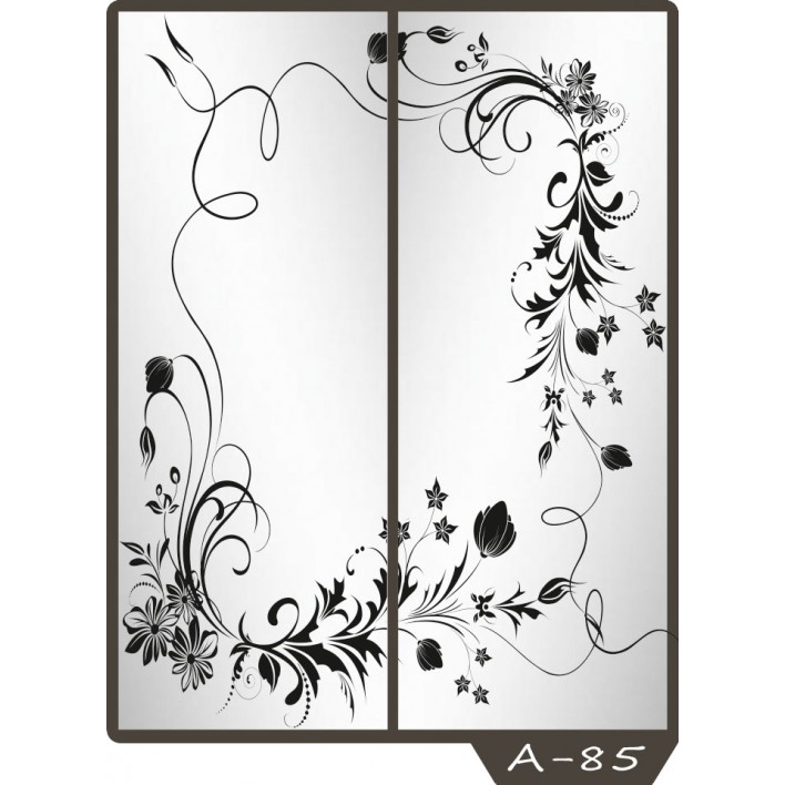 Піскоструминний малюнок на 2 двері малюнок A-85