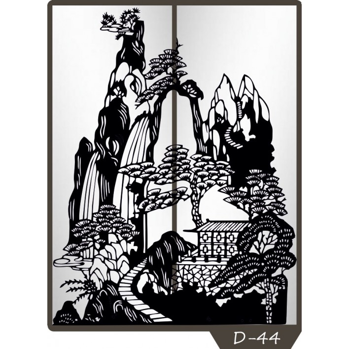 Купить Пескоструйный рисунок на 2 двери рисунок D-44 - Феникс в Днепре