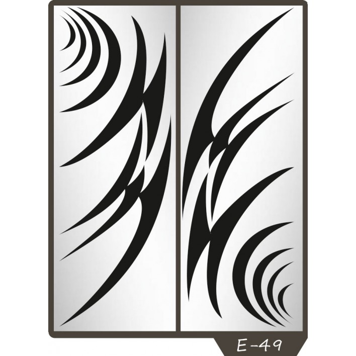 Піскоструминний малюнок на 2 двері малюнок E-49