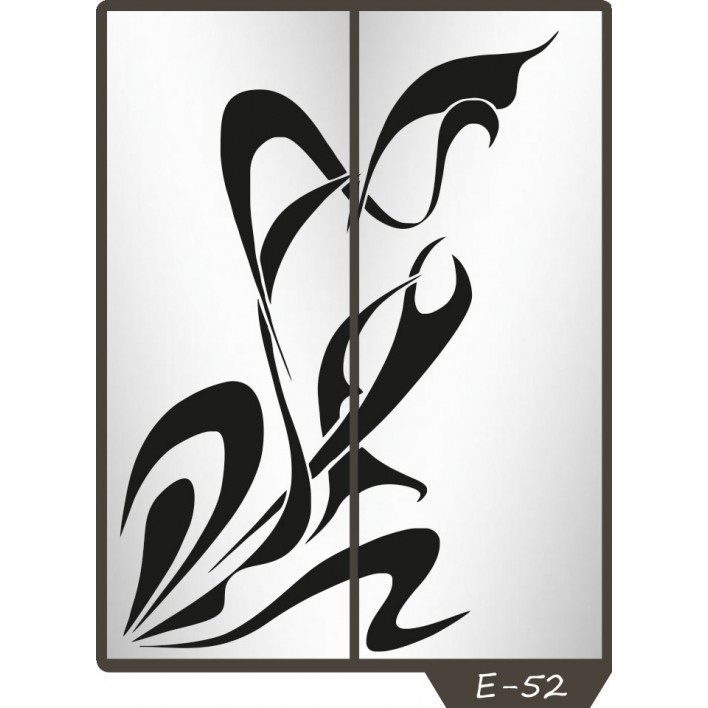 Купити Піскоструминний малюнок на 2 двері малюнок E-52 - Фенікс в Дніпрі