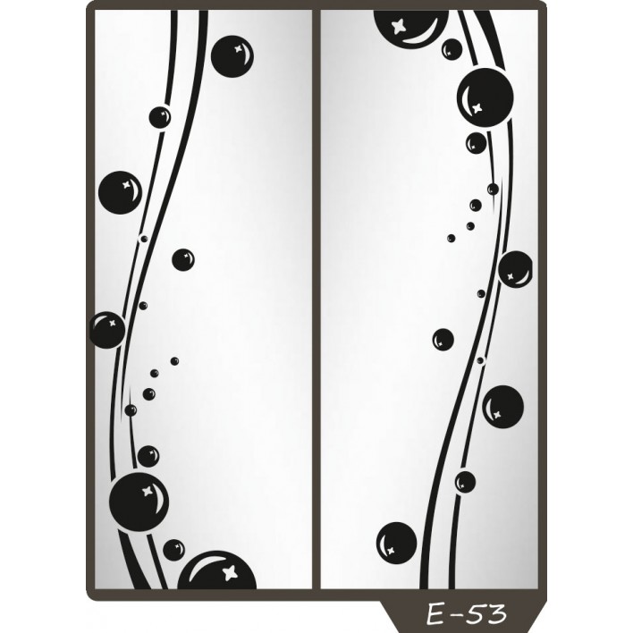 Пескоструйный рисунок на 2 двери рисунок E-53 - Феникс 