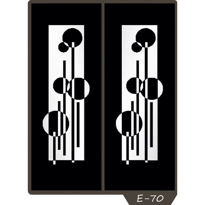 Пескоструйный рисунок на 2 двери рисунок E-70 - Феникс 