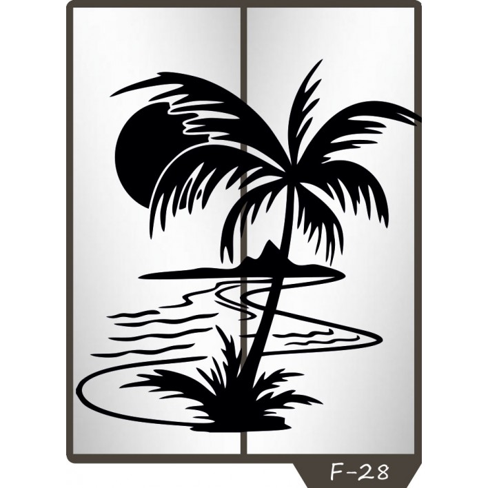 Купити Піскоструминний малюнок на 2 двері малюнок F-28 - Фенікс в Ізмаїлі