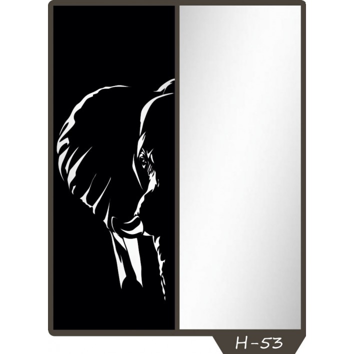 Пескоструйный рисунок на 2 двери рисунок H-53 - Феникс 