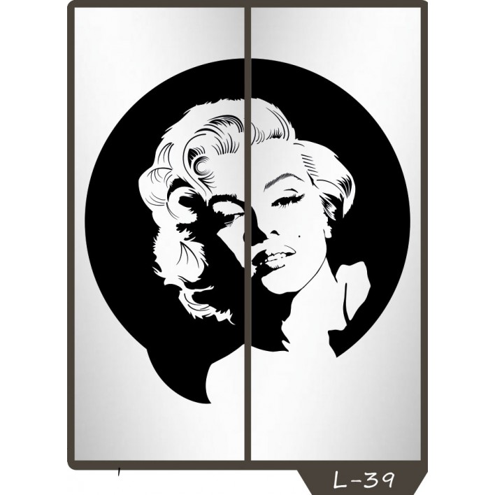 Пескоструйный рисунок на 2 двери рисунок L-39 - Феникс 