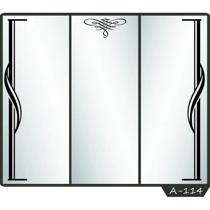 Пескоструйный рисунок на 3 двери рисунок A-114