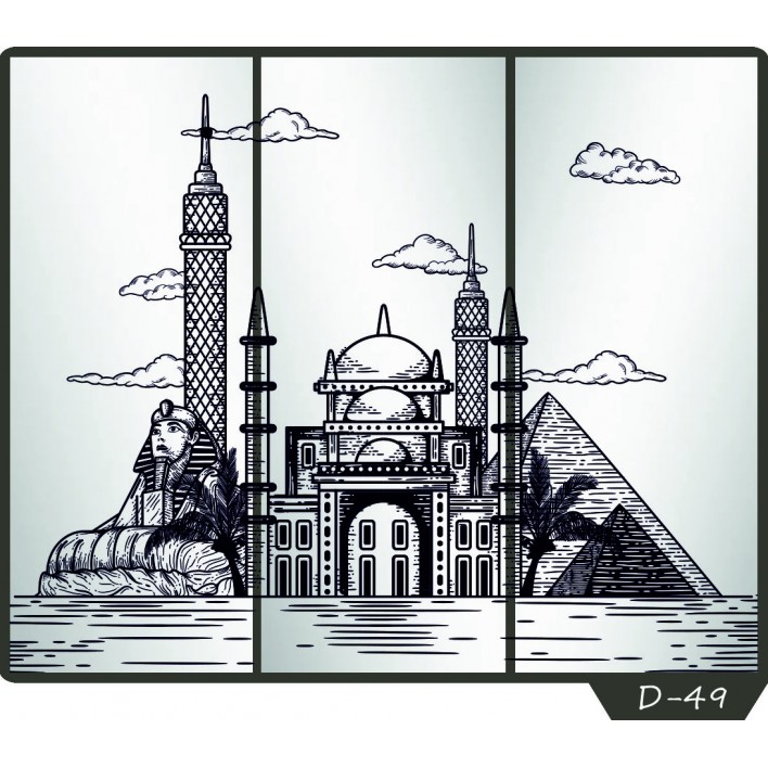 Купити Піскоструминний малюнок на 3 двері малюнок D-49 - Фенікс в Ізмаїлі