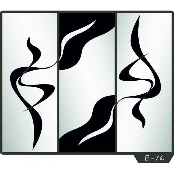  Пескоструйный рисунок на 3 двери рисунок E-76 - Феникс 
