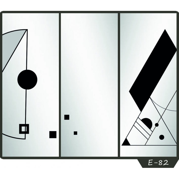 Піскоструминний малюнок на 3 двері малюнок E-82