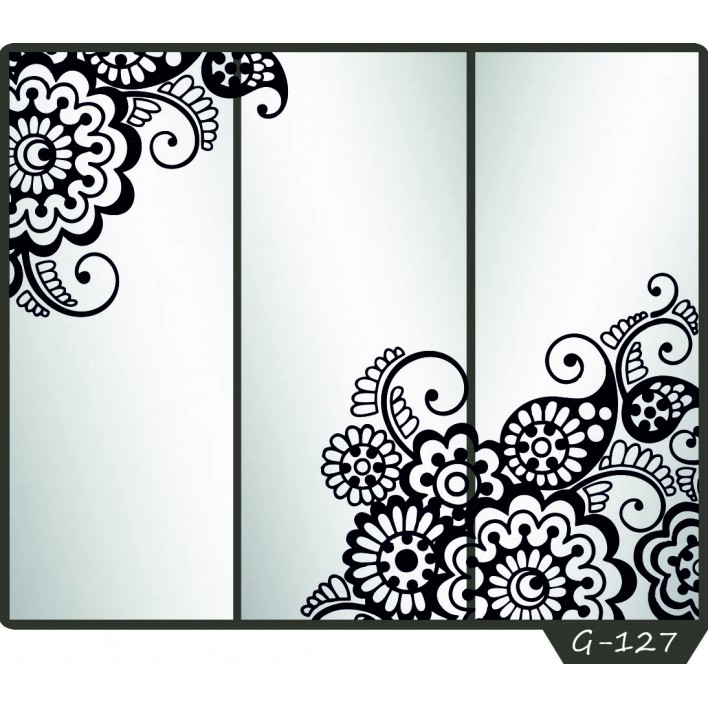Пескоструйный рисунок на 3 двери рисунок G-127