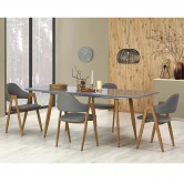 Стол обеденный RUTEN (серый) и стулья K247 (4 шт) - Halmar 