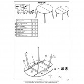 Купити Стіл обідній RONALD 120/80 та стільці K104 (4 шт) - Halmar в Херсоні