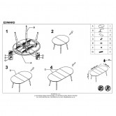  Стол обеденный EDWARD и стулья K214 (4 шт) - Halmar 