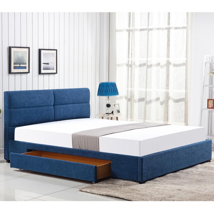 Кровать MERIDA HALMAR 160 (синий) - Halmar 