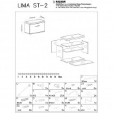 Тумба для взуття LIMA ST-2 HALMAR (білий/дуб сонома)