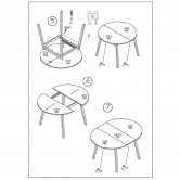 Купити Стіл обідній ROIS (білий) та стільці CLARION (4 шт) - Halmar в Харкові